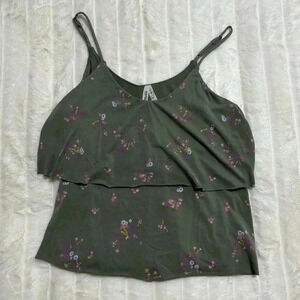 Mudd Y2K Olive Green Tank Top